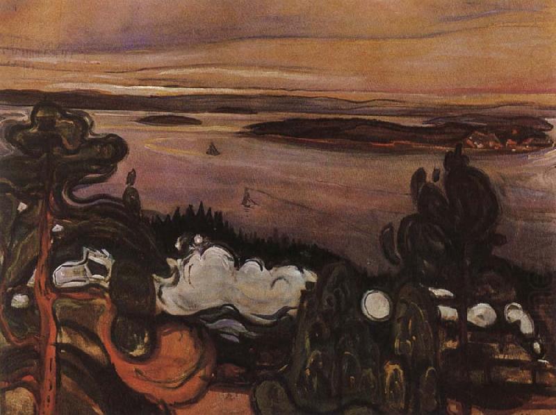 Smoke of train, Edvard Munch